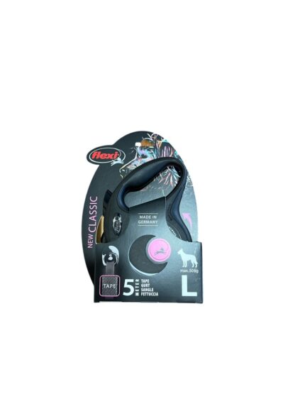 GUIA RETRÁTIL FLEXI 5M - L NEW CLASSIC PRETA